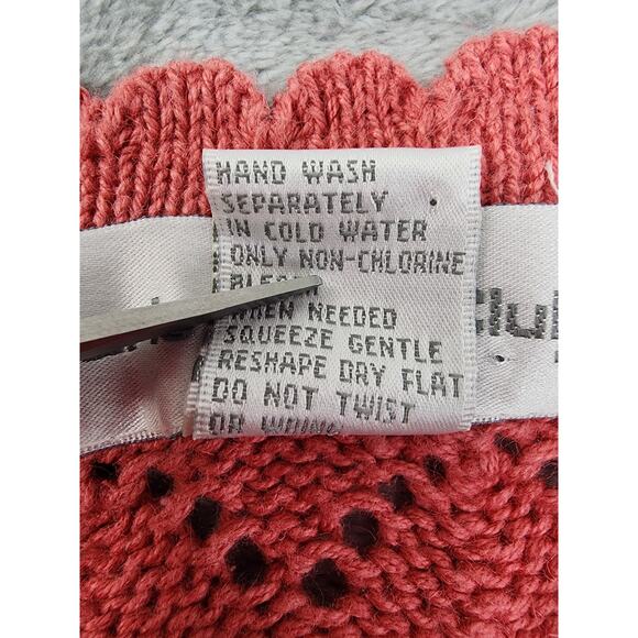 Vintage Paris Sport Club Pearl Button Front Cardigan Sweater Size S Pink Preppy - Picture 4 of 7